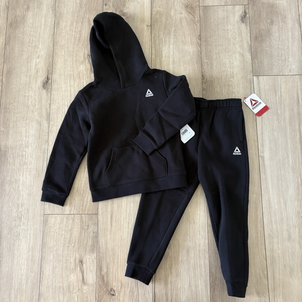 Reebok Hoodie Sweatpants 2 Piece Set Toddler 5T Fleece Logo Tracksuit Jogger